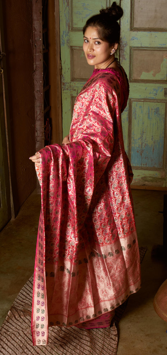 Handmade Brocade Saree Drape