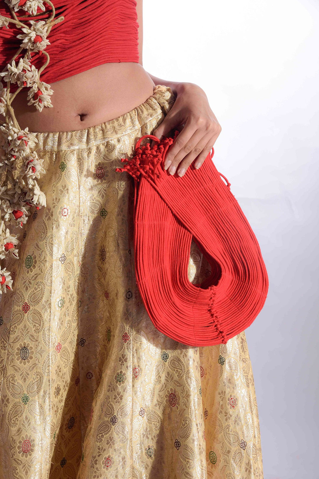Red Corded Bag