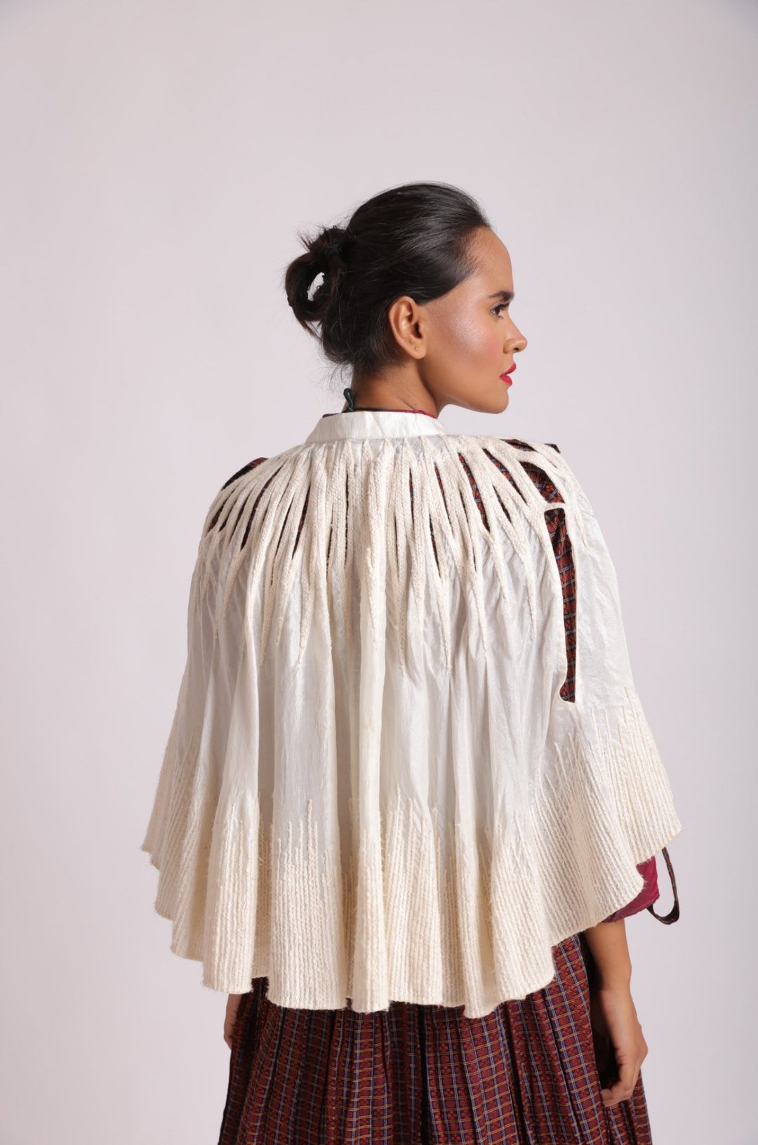 Asymmetric Cape with Cutwork