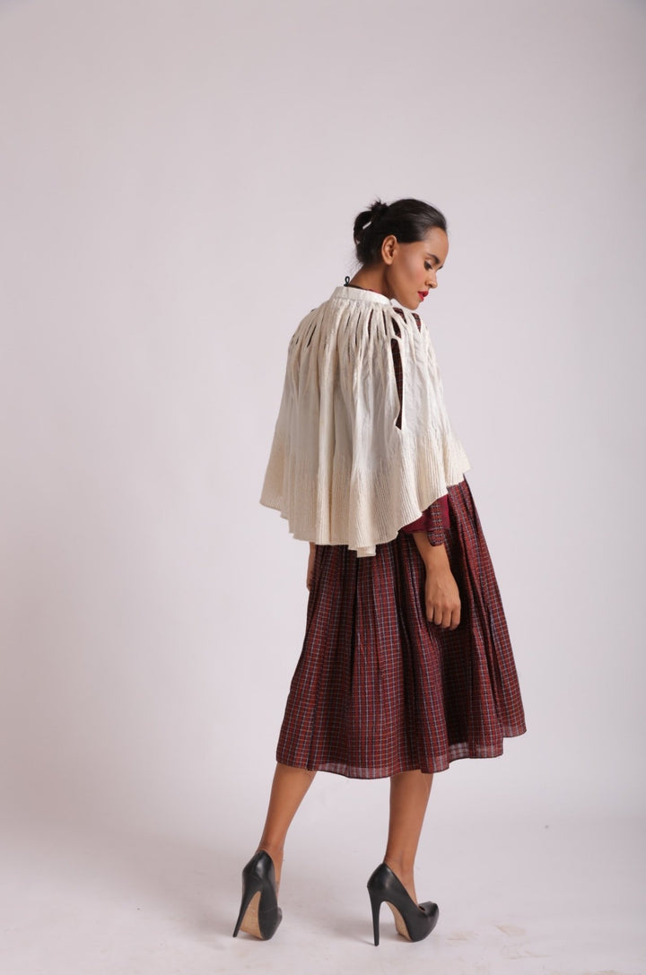 Asymmetric Cape with Cutwork