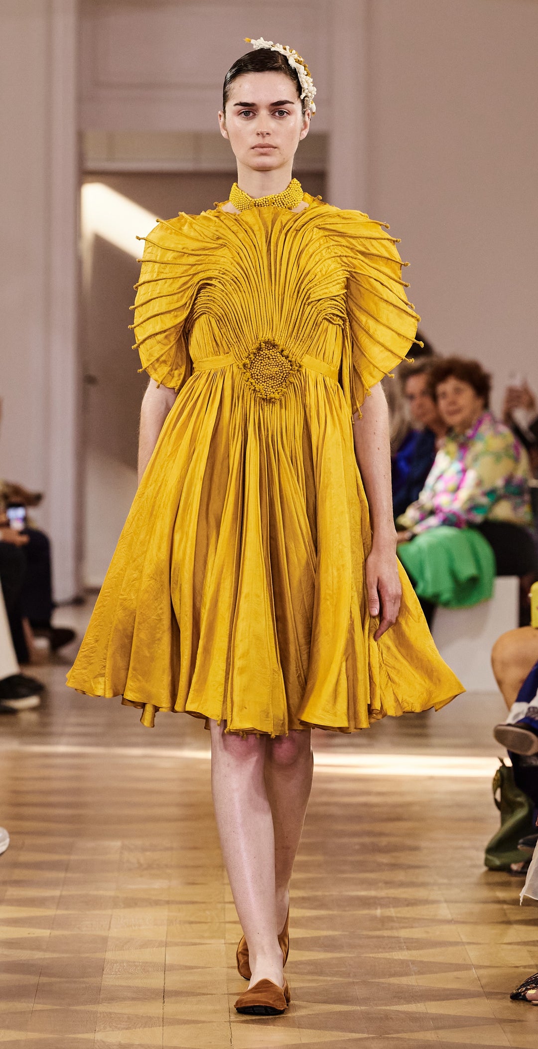 Mustard Yellow Corded Dress