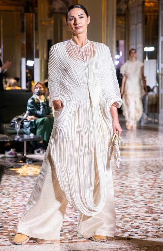 Off White Corded Cape
