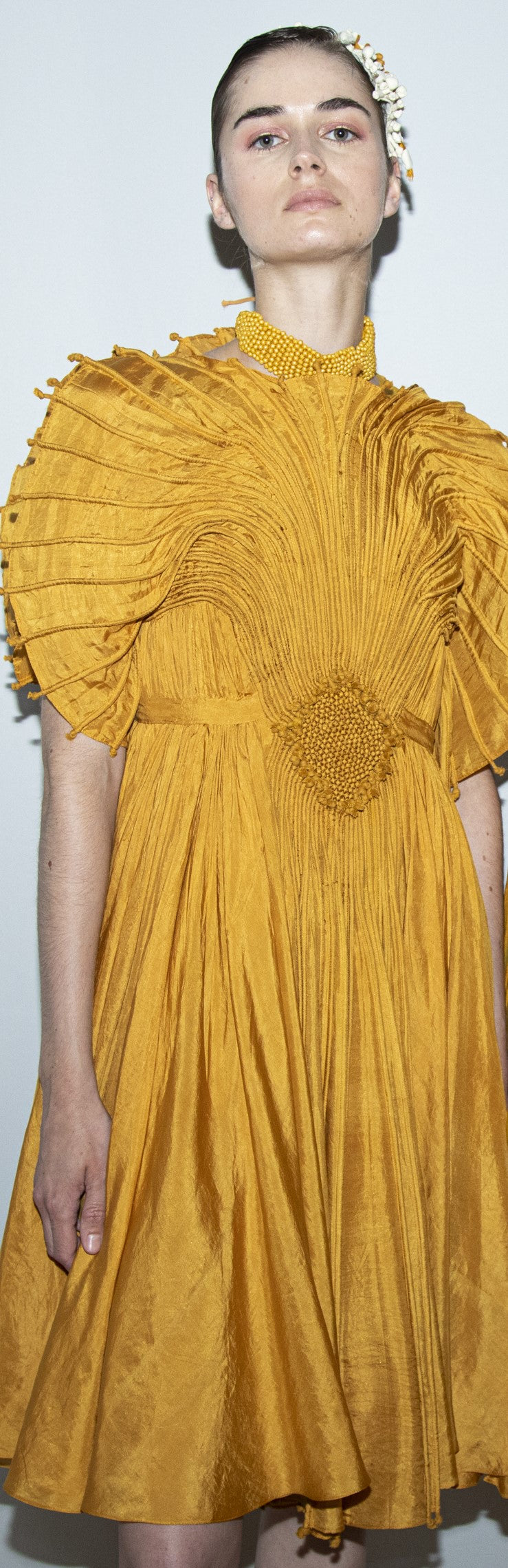 Mustard Yellow Corded Dress