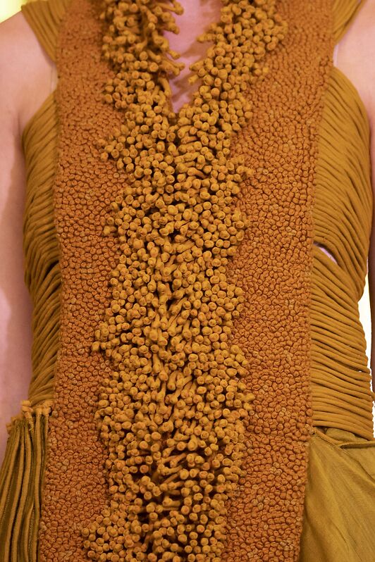 Mustard Mogra Corded Dress