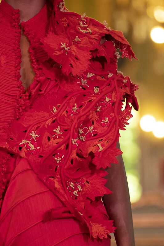 Red Coral Corded Dress