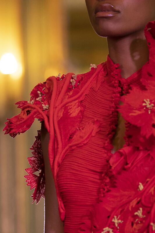 Red Corel Corded Dress