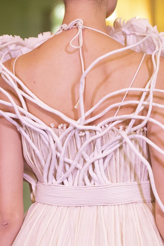 White Corel Corded Short Dress