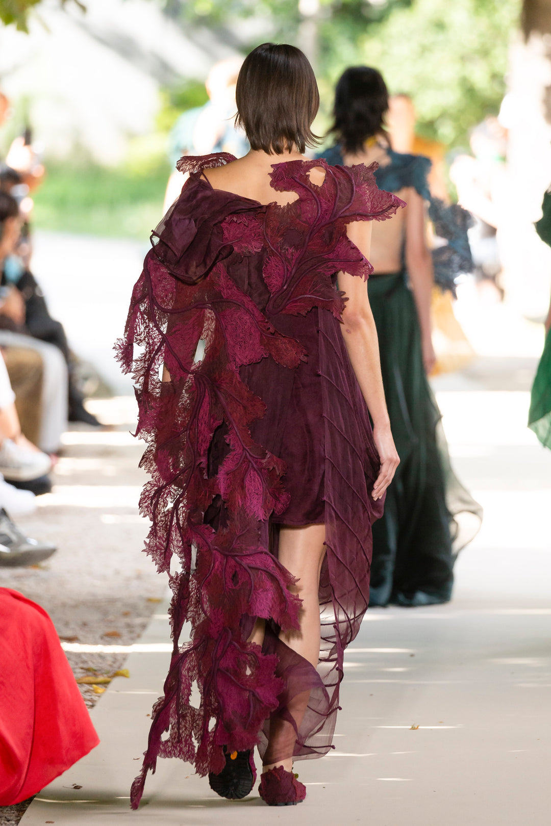 Burgundy Coral Dress