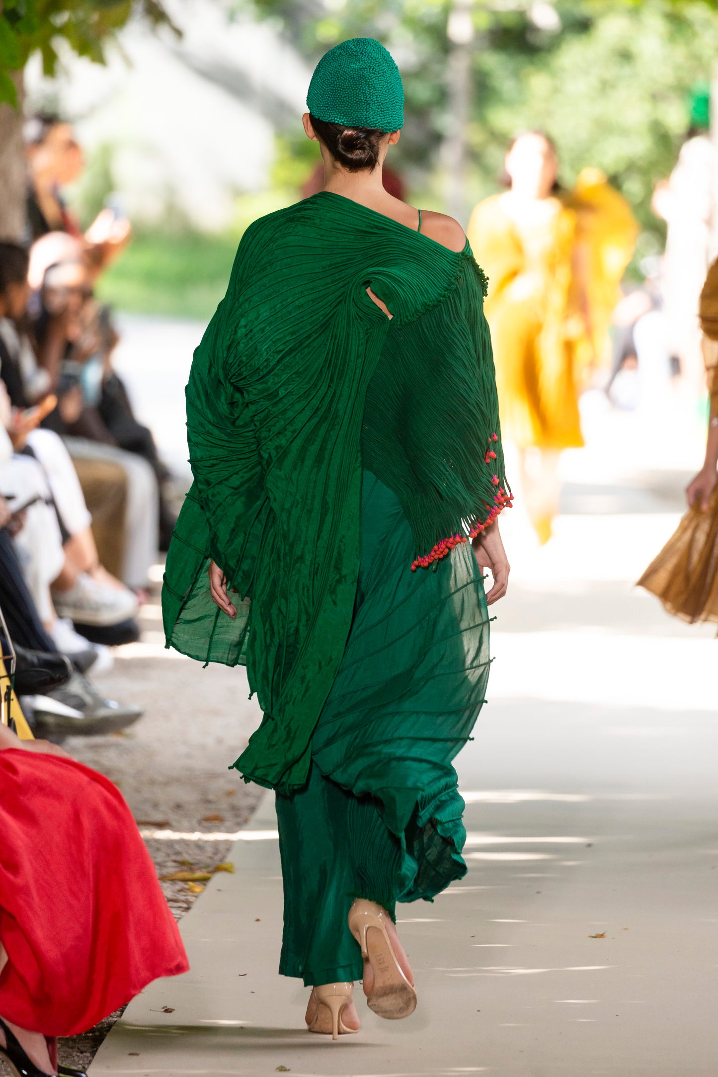 Asymmetrical Corded Trousers
