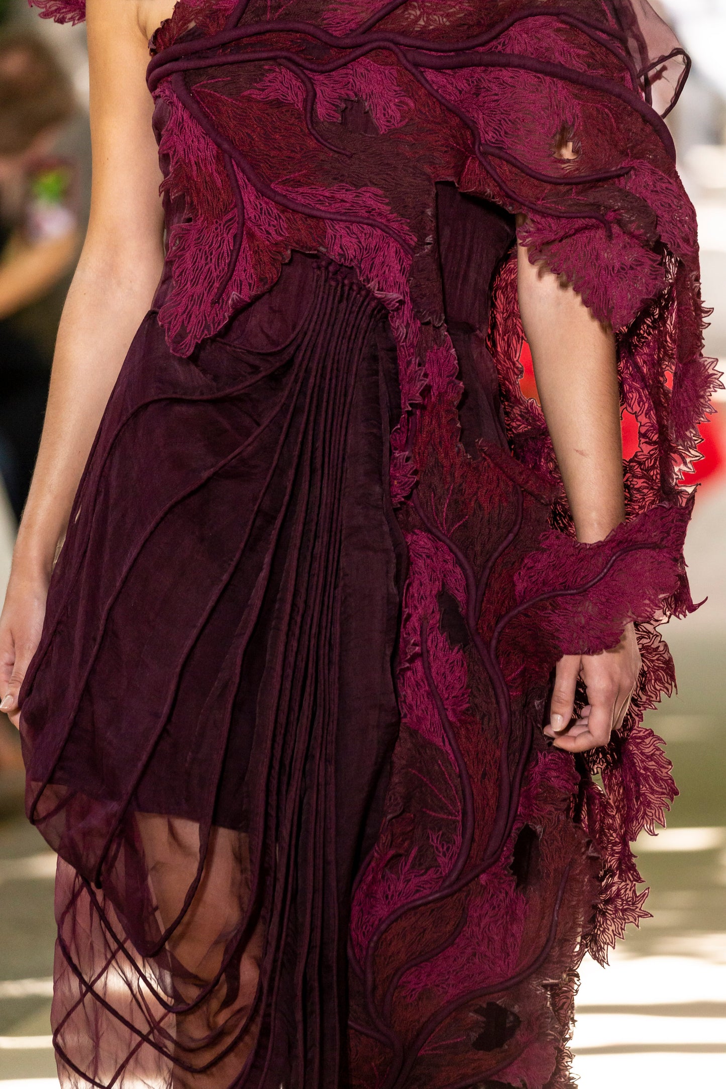 Burgundy Coral Dress