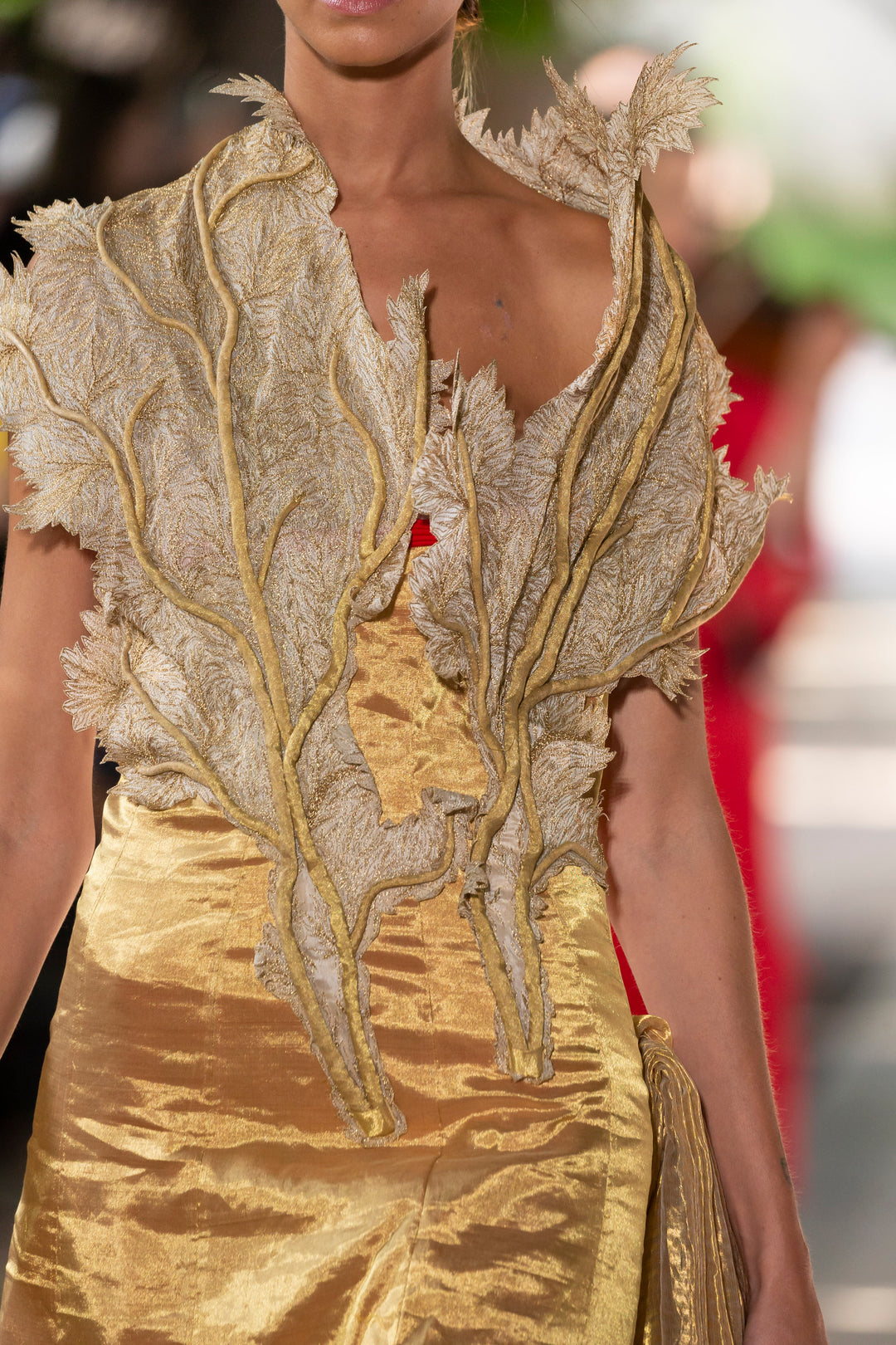 Gold Saree Drape Dress